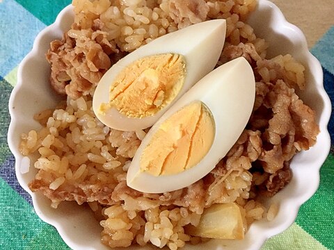 煮卵の牛丼☆